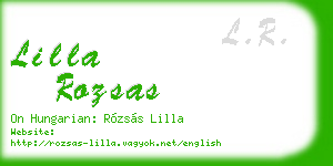 lilla rozsas business card